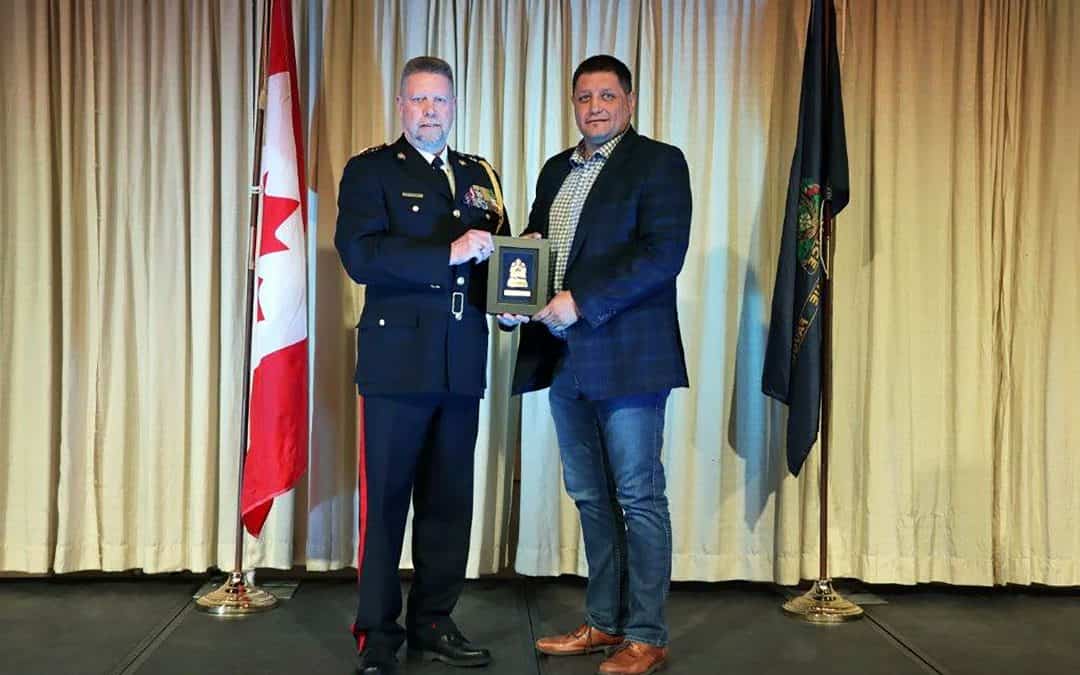 Tribal Chief Mark Arcand receives Badge Award